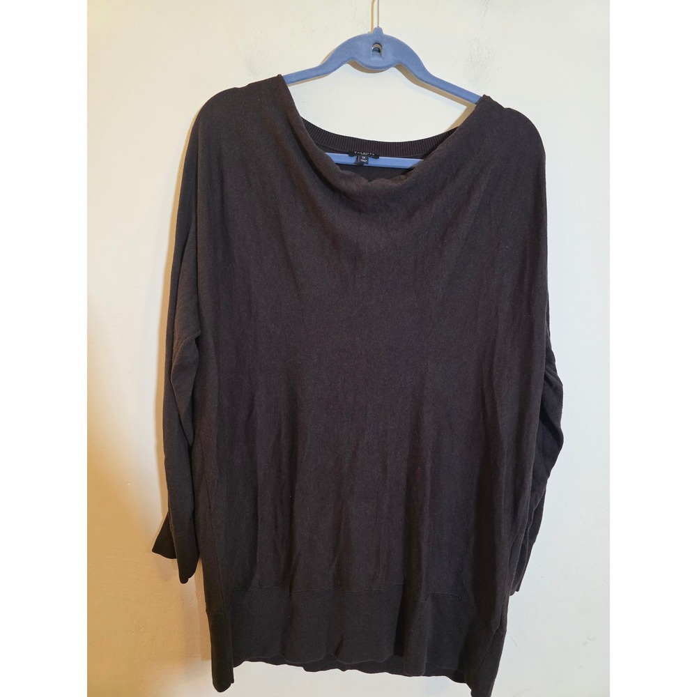 Talbots Woman Brown Boat Neck Knit Sweater‎ Tunic Cotton Rayon Blend 1X
